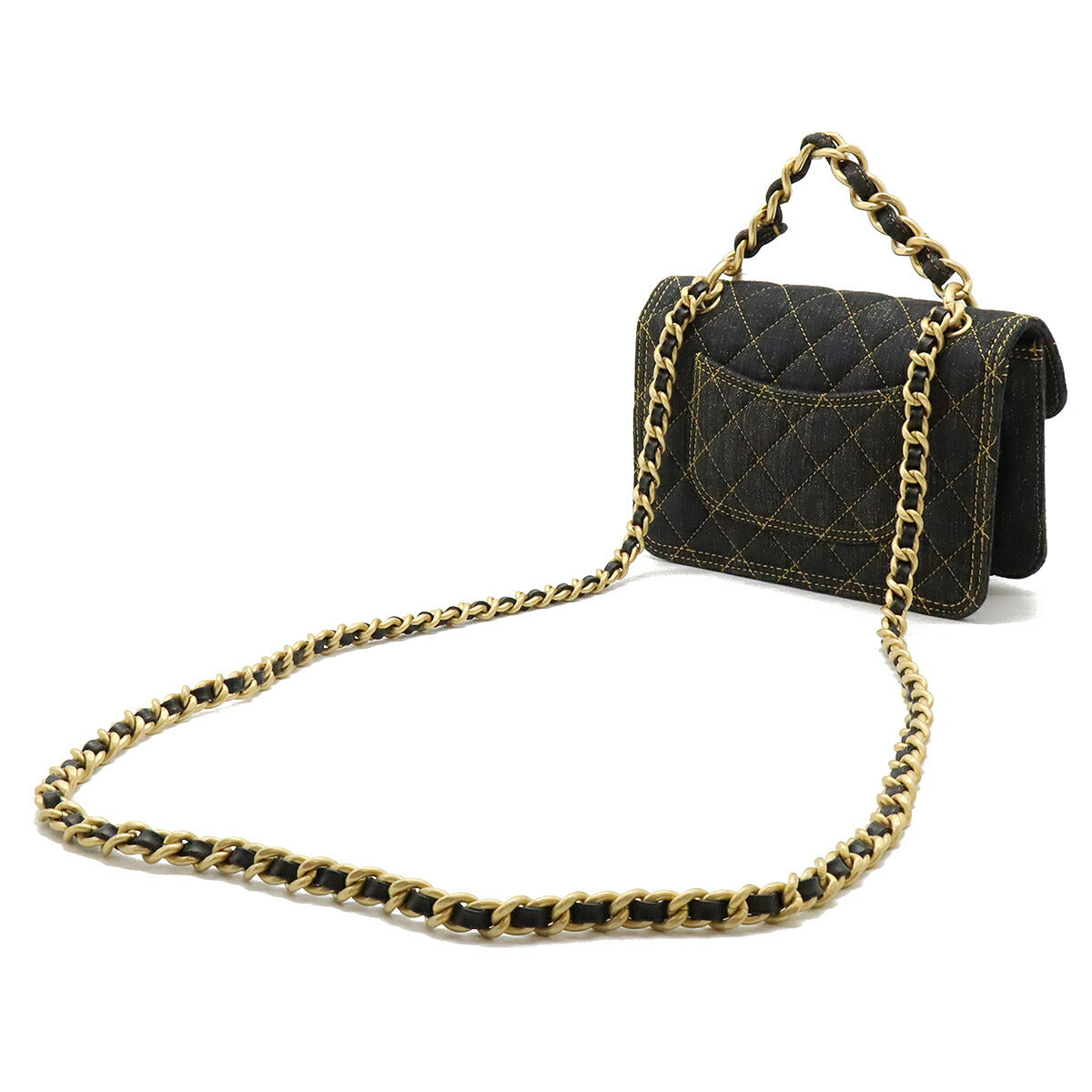 Chanel Denim Matelasse Coco Mark 2WAY Shoulder Bag AS4051
