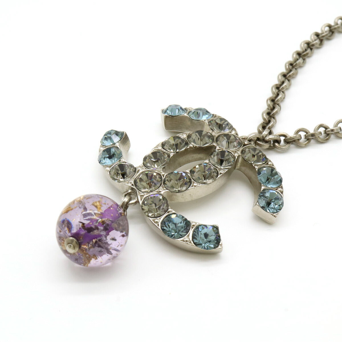 Chanel Metal Coco Mark Pendant Necklace 06P
