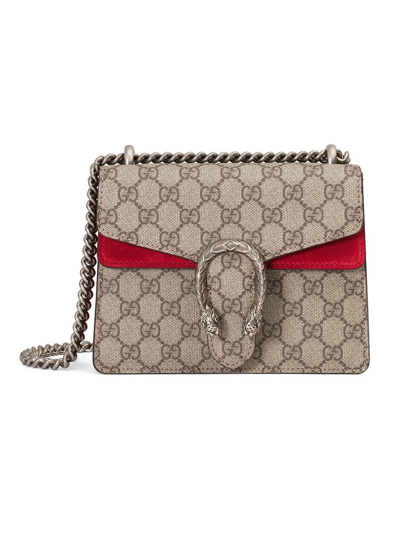 Gucci - Dionysus GG Supreme mini bag - women - Canvas/metal/Suede - One Size - NEUTRALS