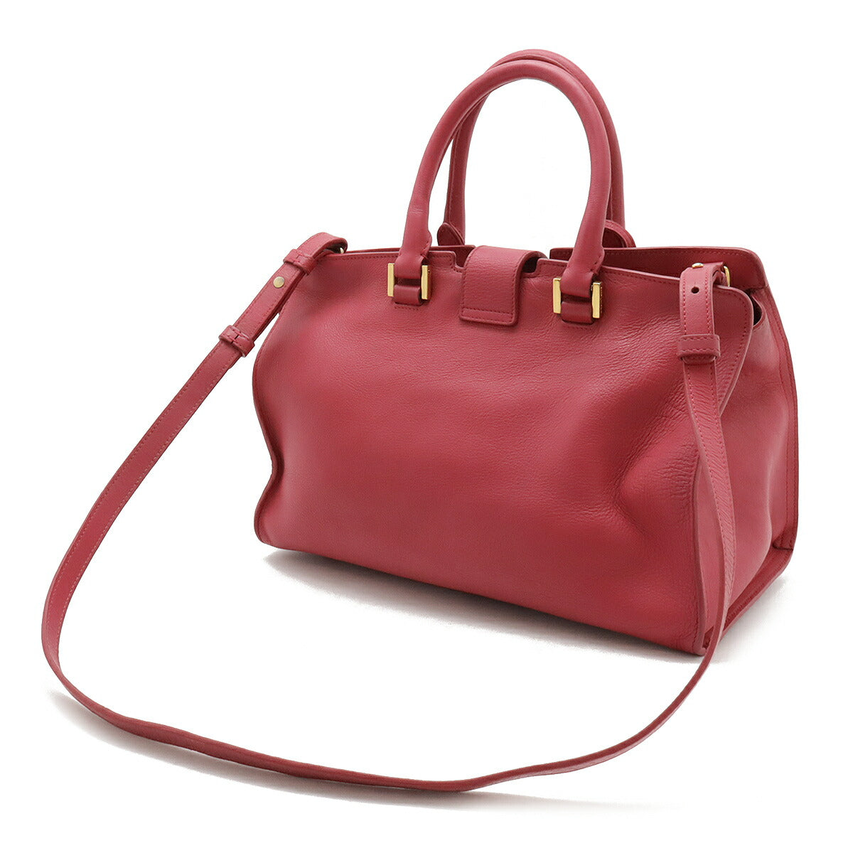 YSL Saint Laurent Paris Ligne Petit Cabas 2Way Bag Leather Travel Bag