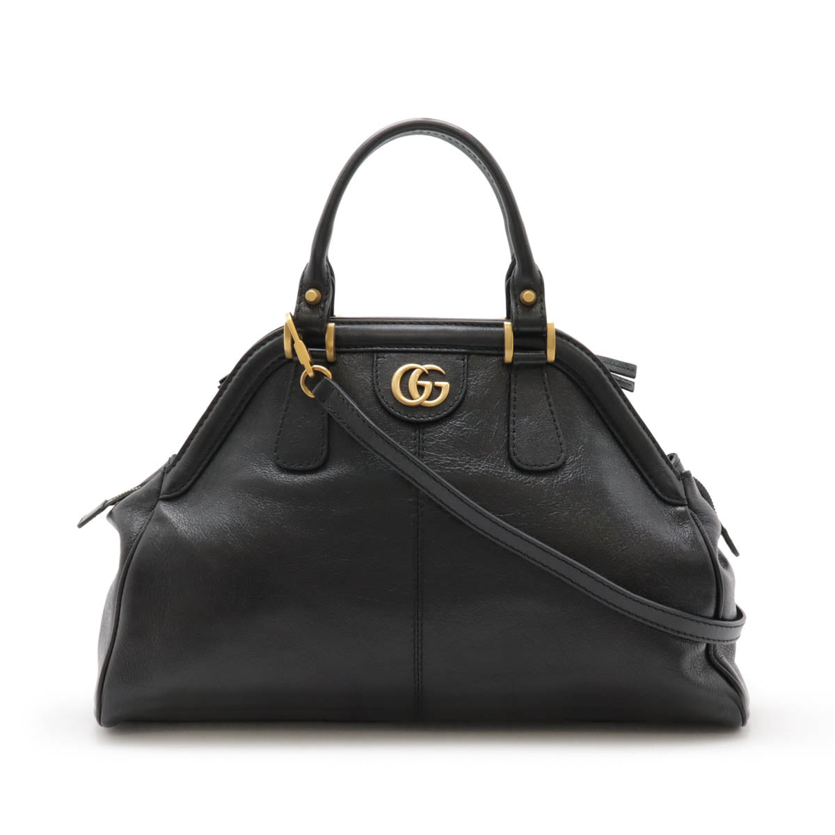 Gucci Libelle 2Way Handbag Leather Travel Bag