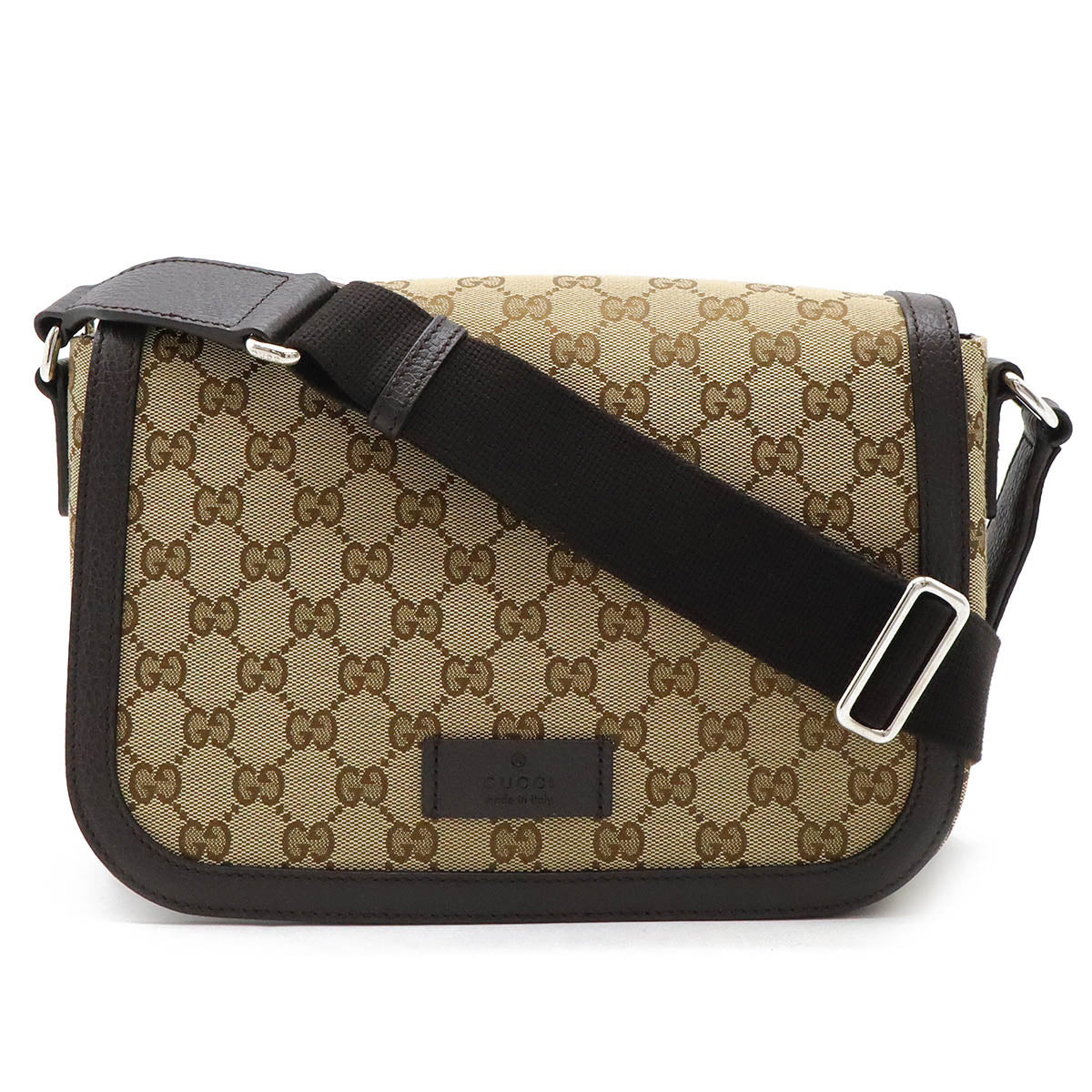 Gucci Shoulder Bag Leather Canvas Leather 449172