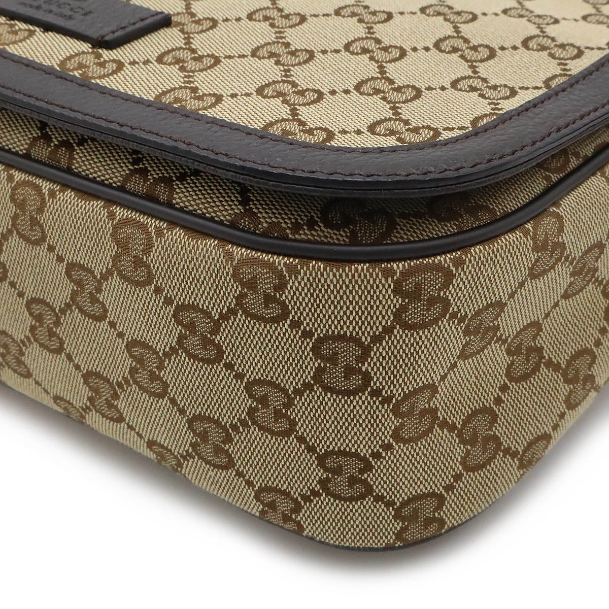 Gucci Shoulder Bag Leather Canvas Leather 449172