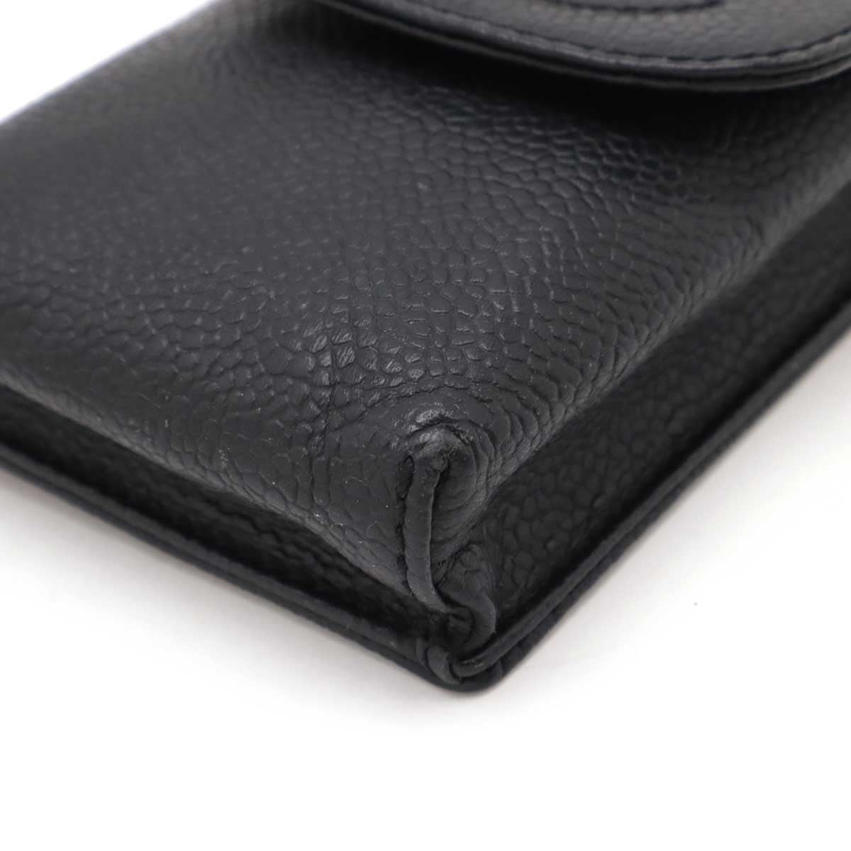 Chanel Caviar Skin Coco Mark Cigarette Case Leather A13511 Bag