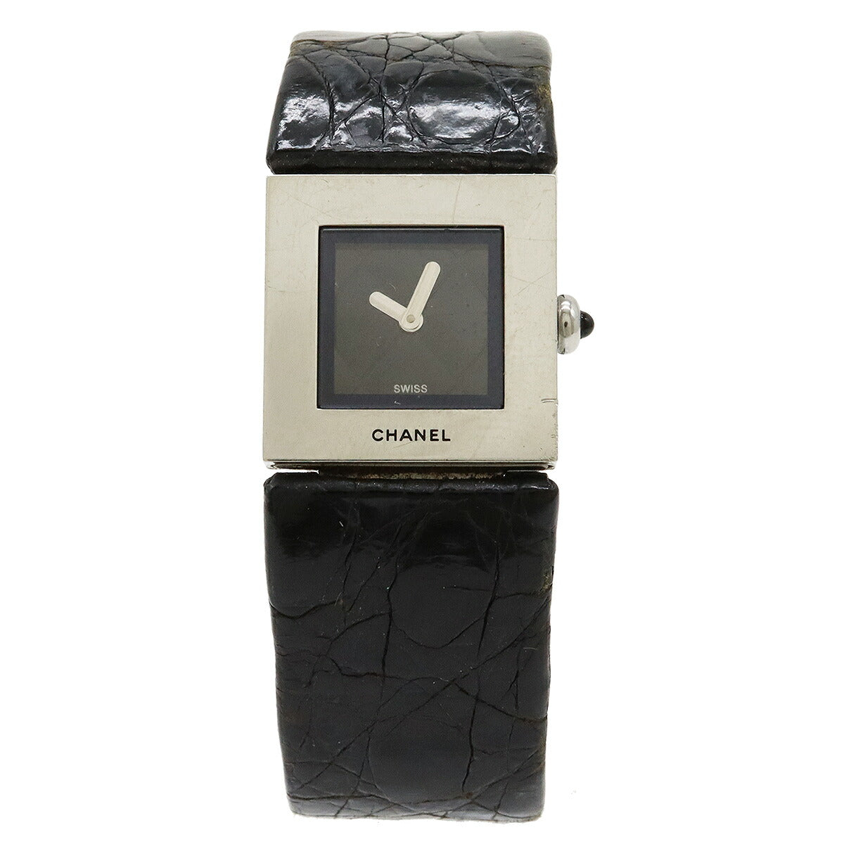 Chanel Black Dial Matelasse Quartz Watch H0116 Bag