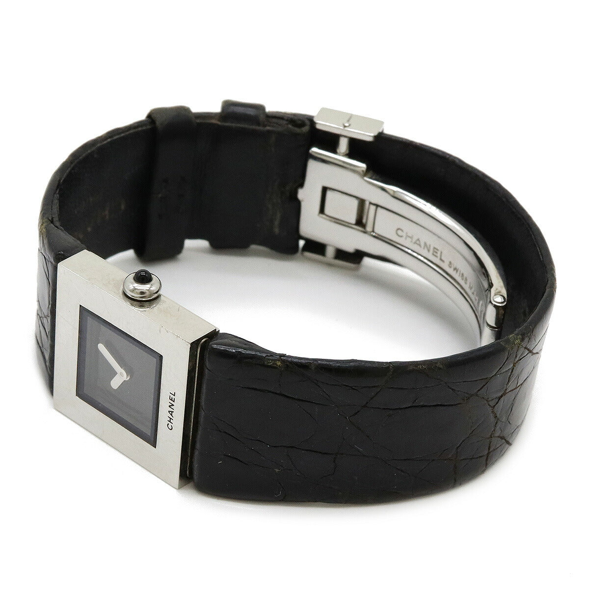 Chanel Black Dial Matelasse Quartz Watch H0116 Bag