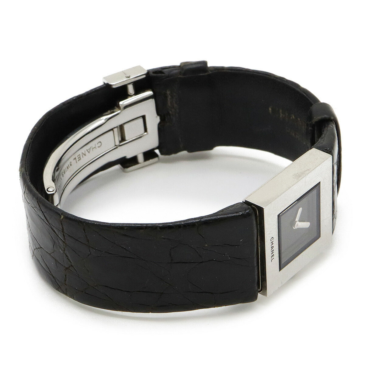 Chanel Black Dial Matelasse Quartz Watch H0116 Bag