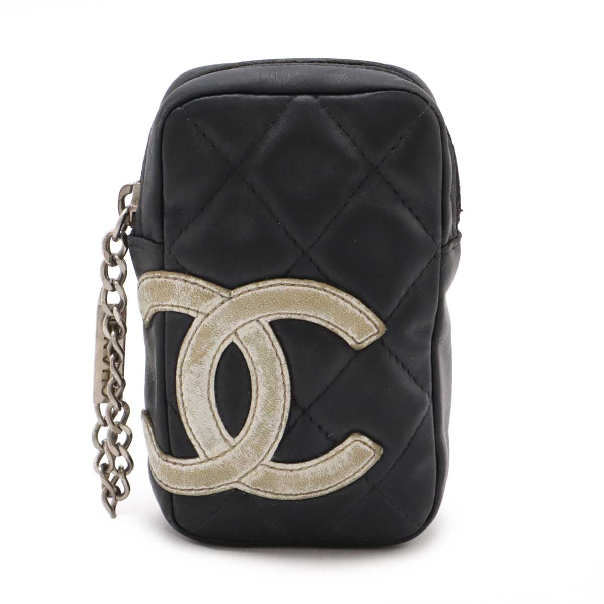 Chanel Cambon Line Leather Cigarette Case Pouch A26732 Handbag