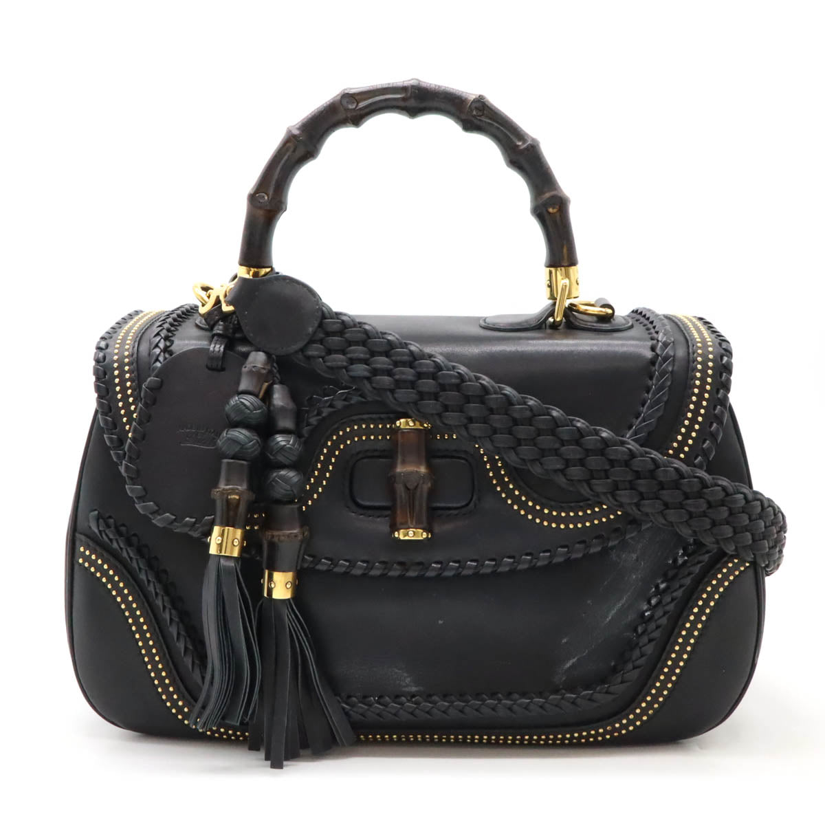 Gucci New Bamboo 2Way Handbag Travel Bag