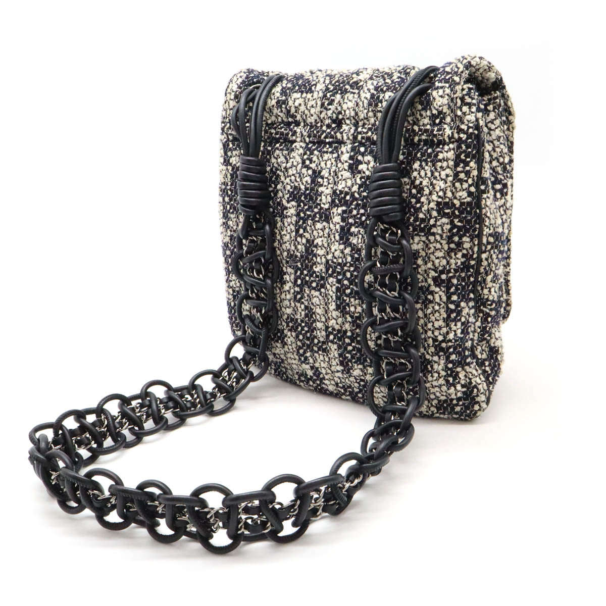 Chanel Tweed Camellia Chain Shoulder Bag Shoulder Bag