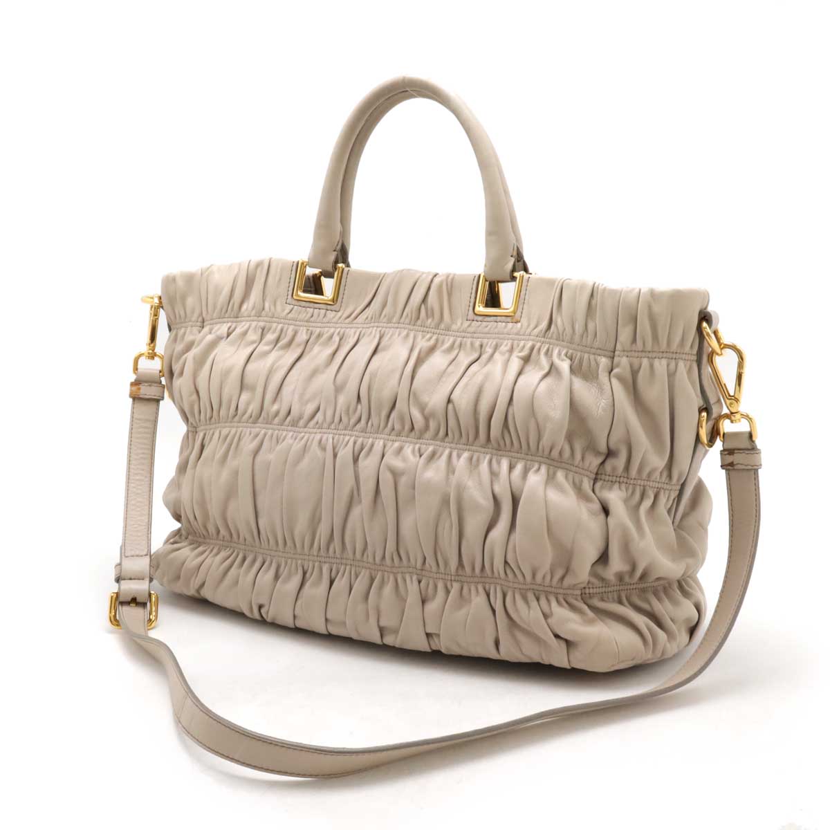 Prada Gaufre 2Way Bag Leather Travel Bag