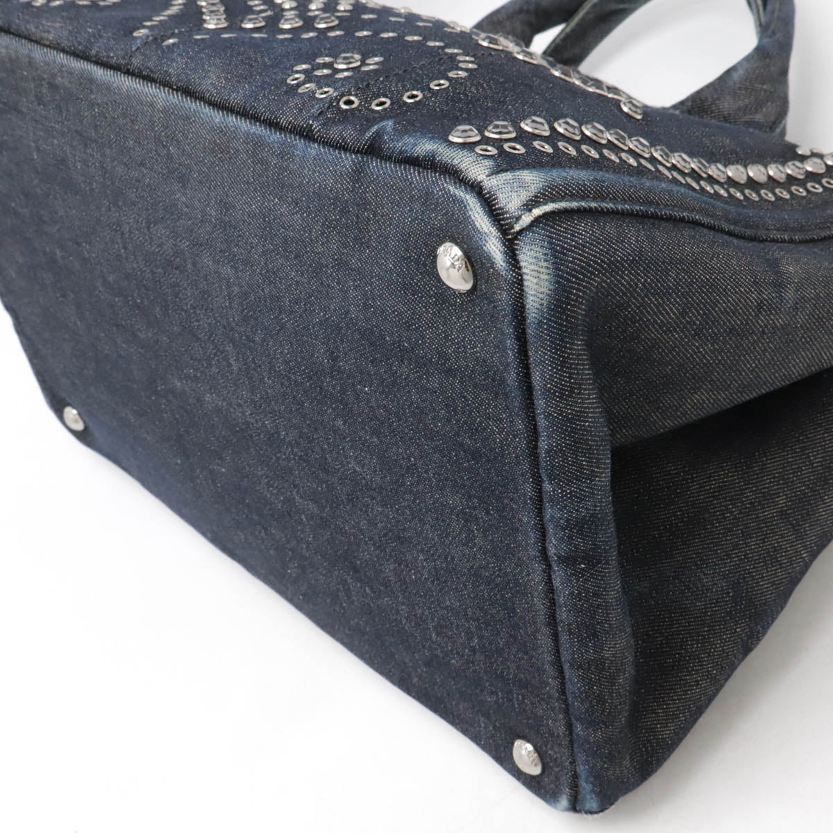 Prada Canapa 2Way Tote Bag Denim