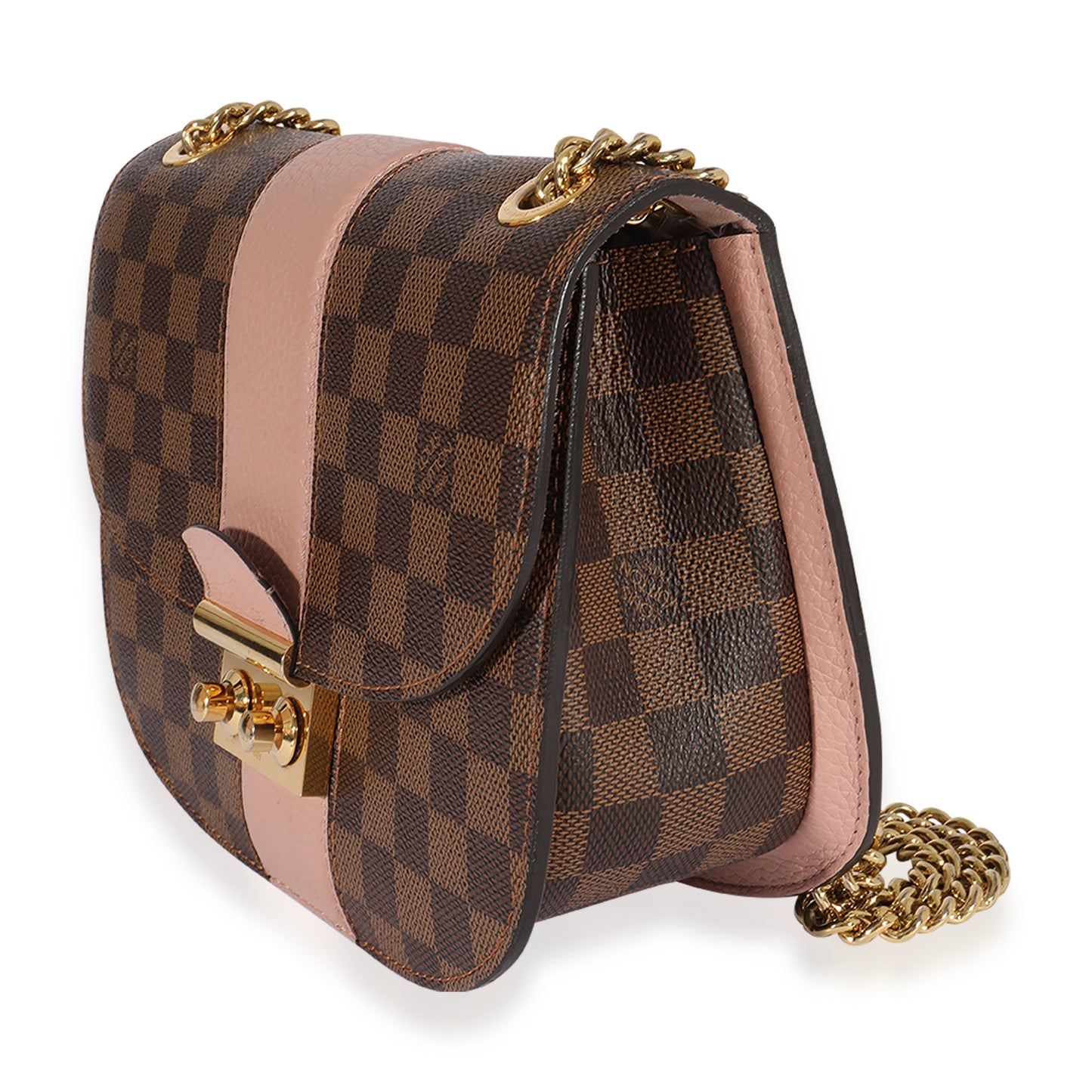 Louis Vuitton Damier Ebene & Magnolia Cuir Shoulder Bag
