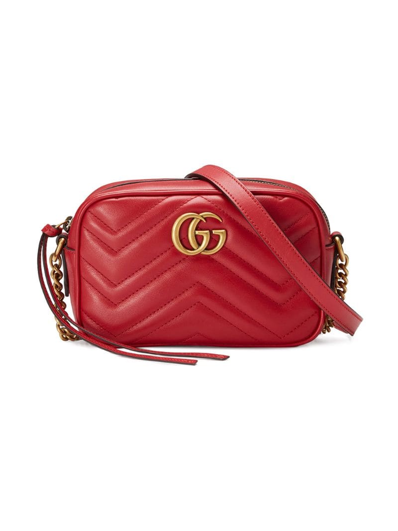 Gucci - GG Marmont matelassé mini bag - women - Calf Leather - One Size - Red