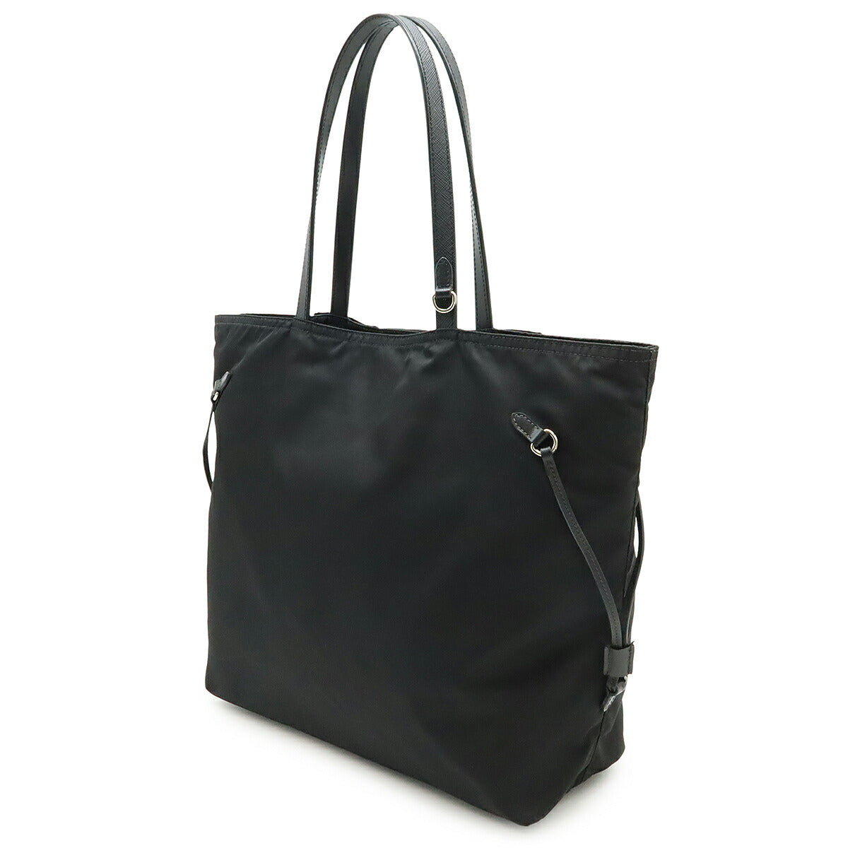 Prada Ribbon Motif 2Way Bag Leather Nylon Saffiano Travel Bag