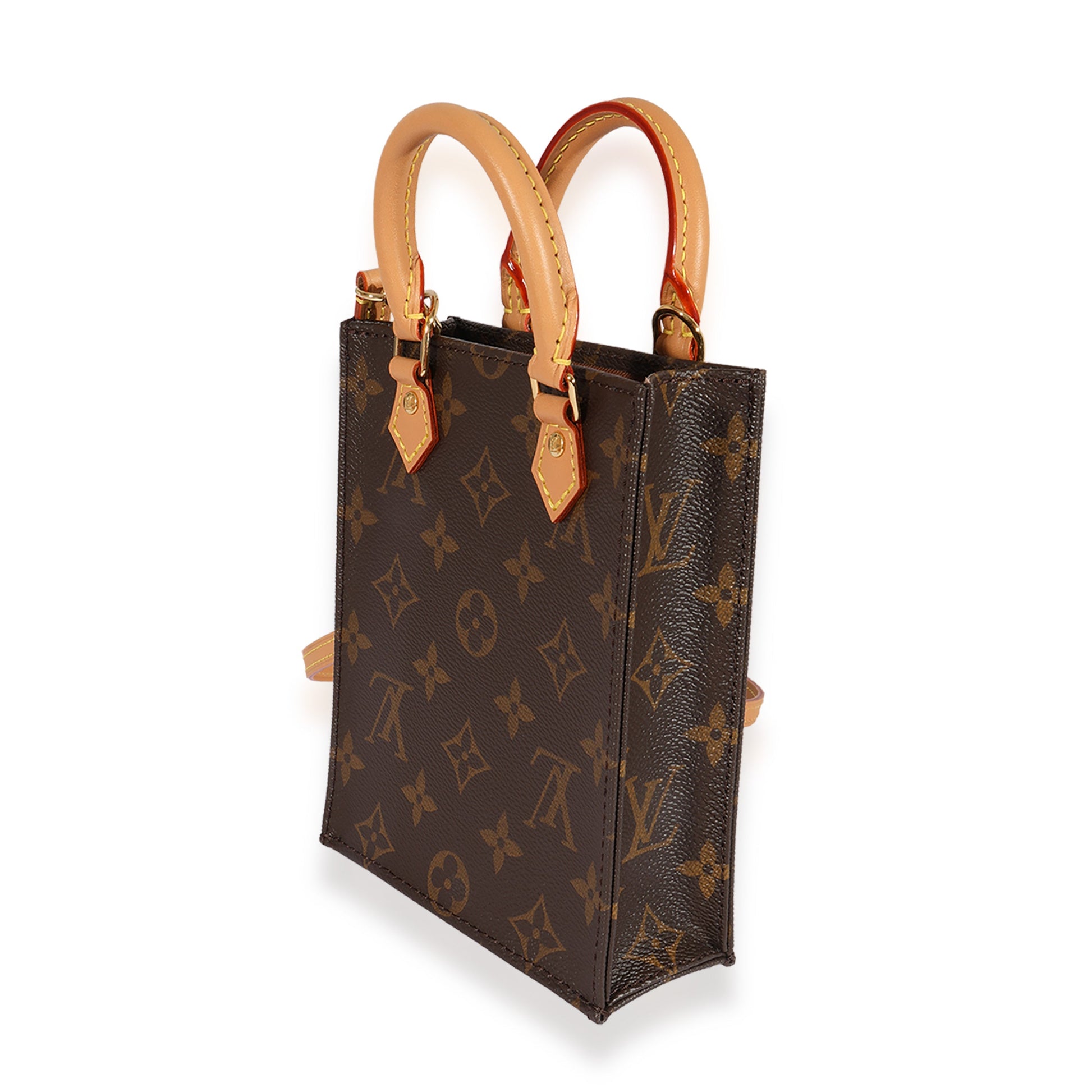 Louis Vuitton Petit Sac Plat Monogram Canvas Handbag 3