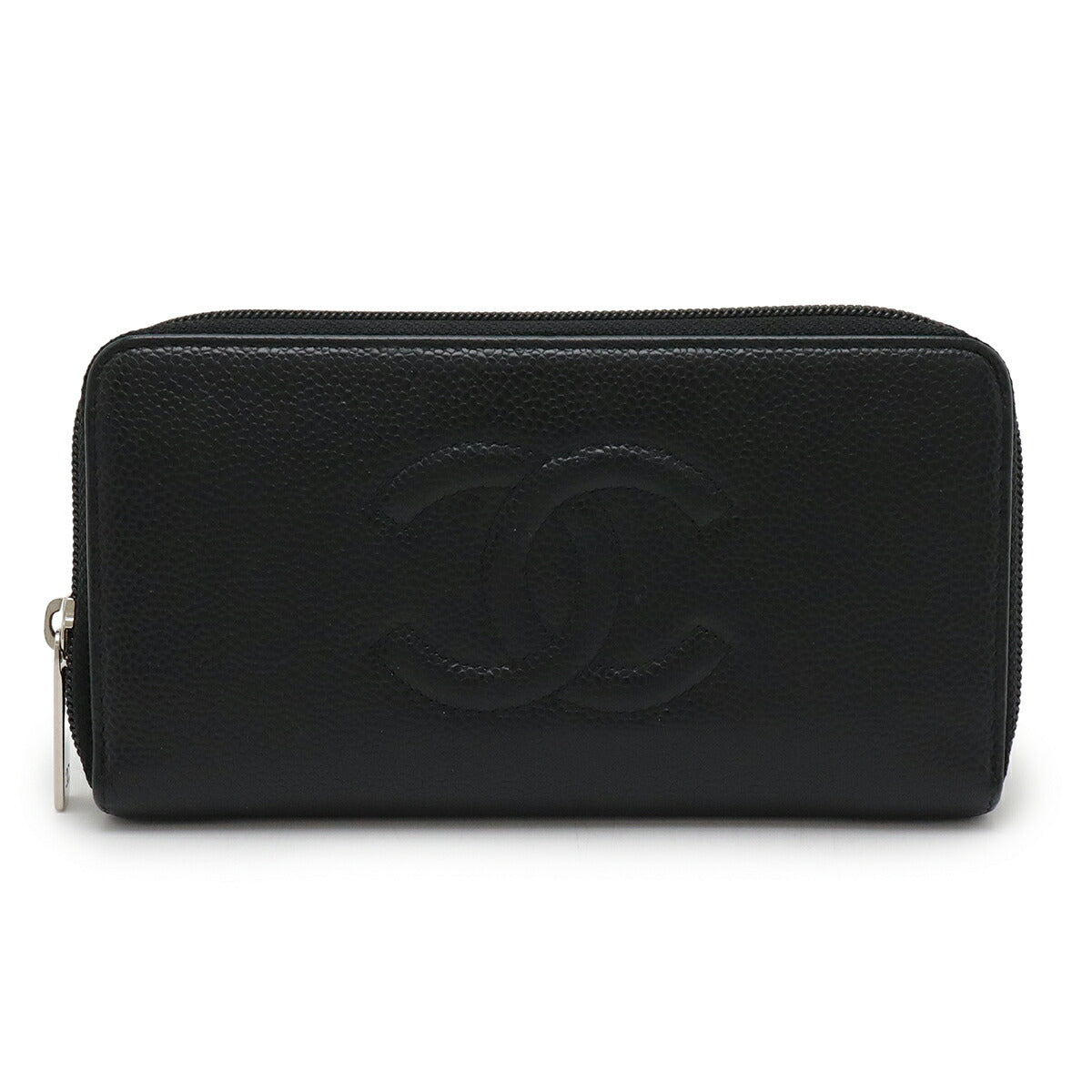Chanel Coco Mark Caviar Leather Long Wallet