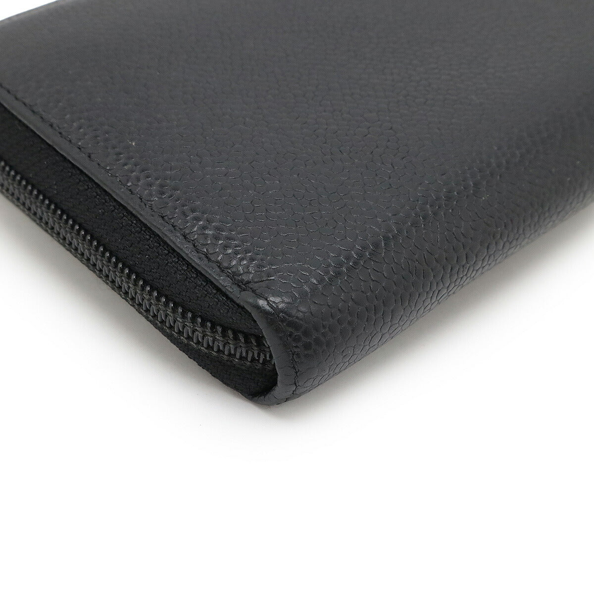 Chanel Coco Mark Caviar Leather Long Wallet