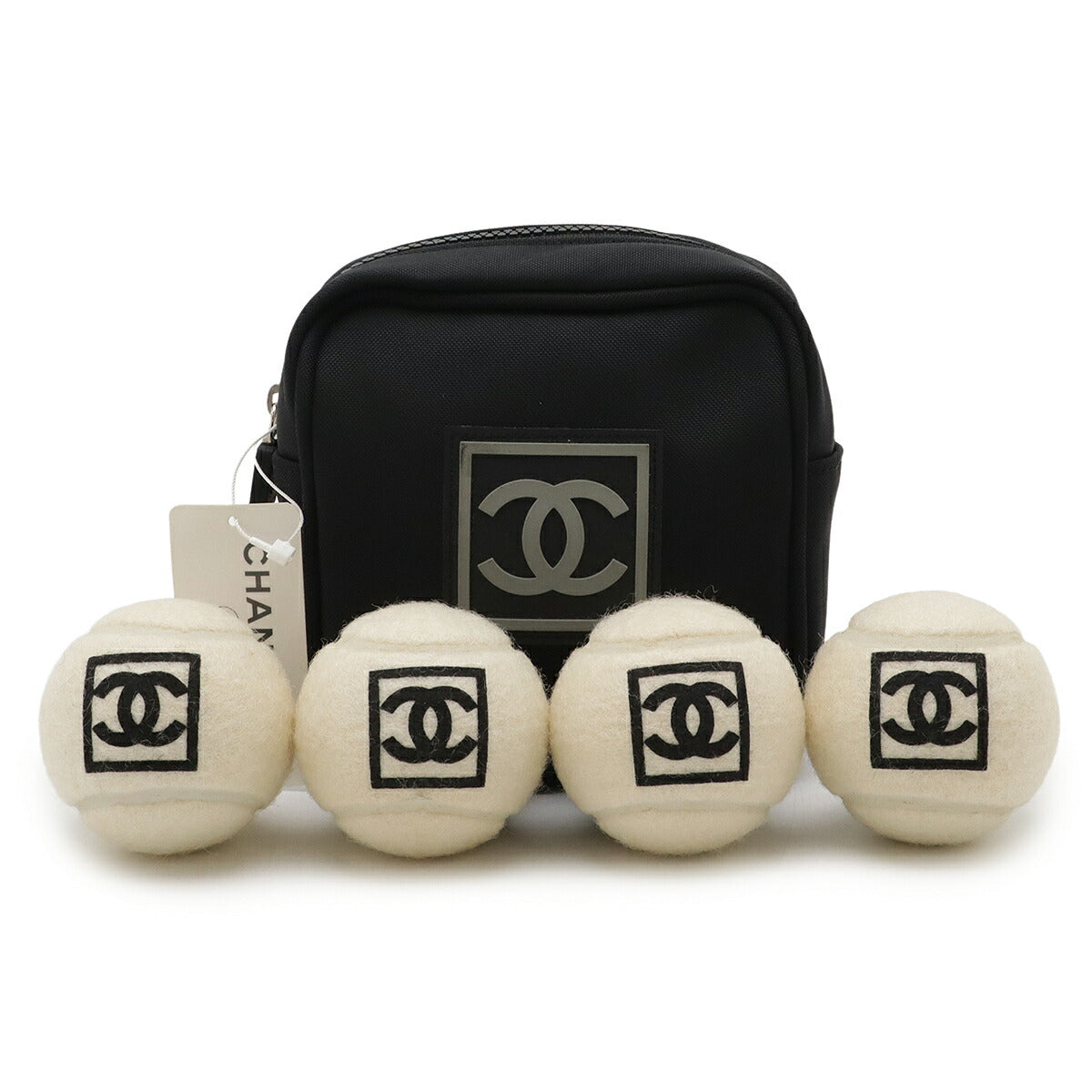 Chanel Sports Line Coco Mark Tennis Ball Set Accessory Bag