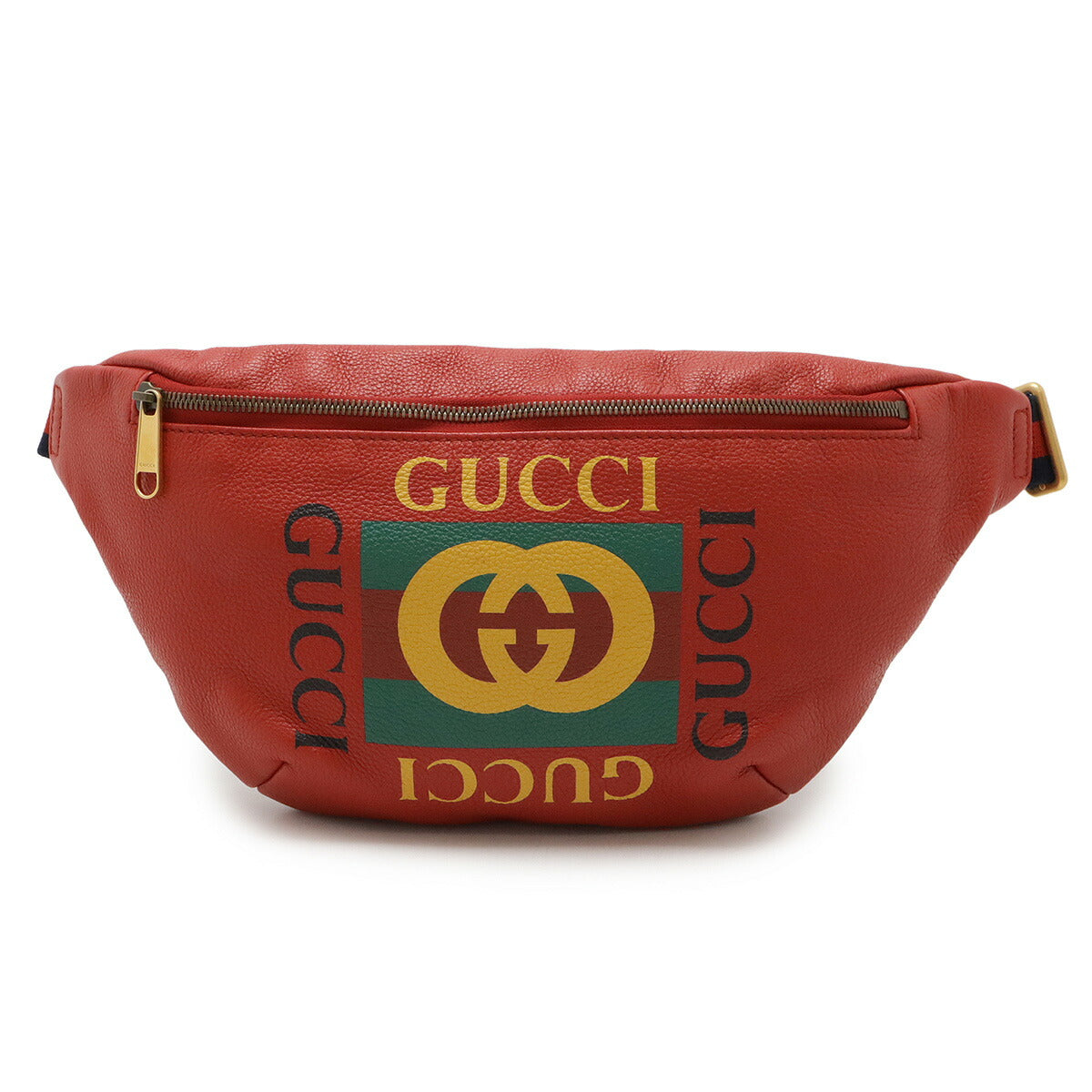 Gucci Print Waist Bag Leather Travel Bag