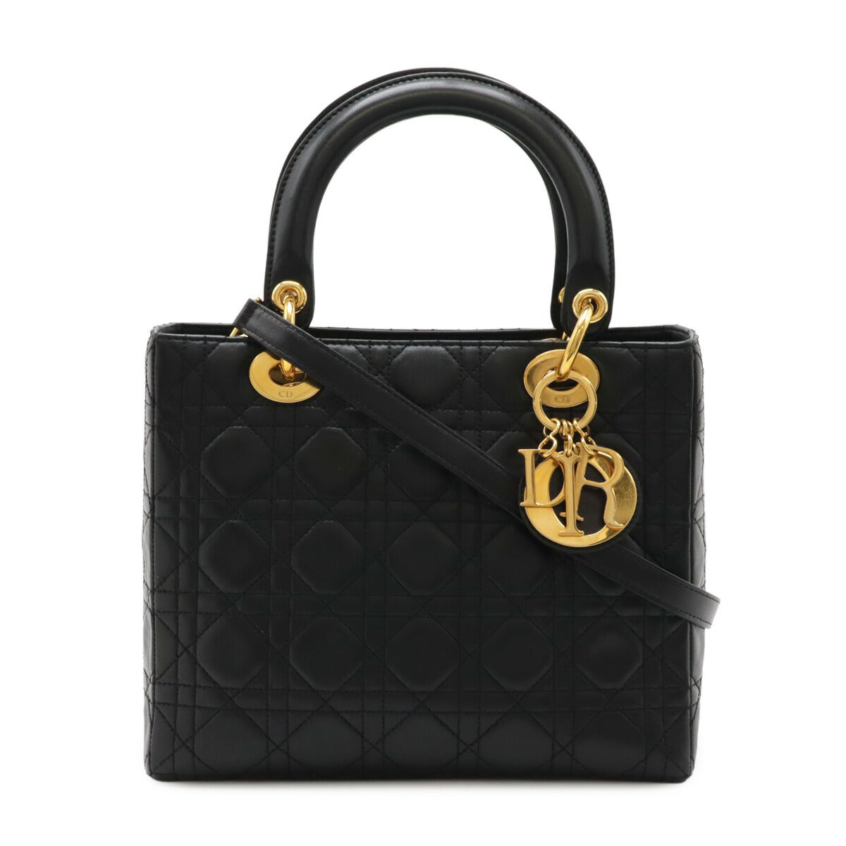 Dior Christian Lady 2Way Bag Lambskin Travel Bag 2Way Bag 2