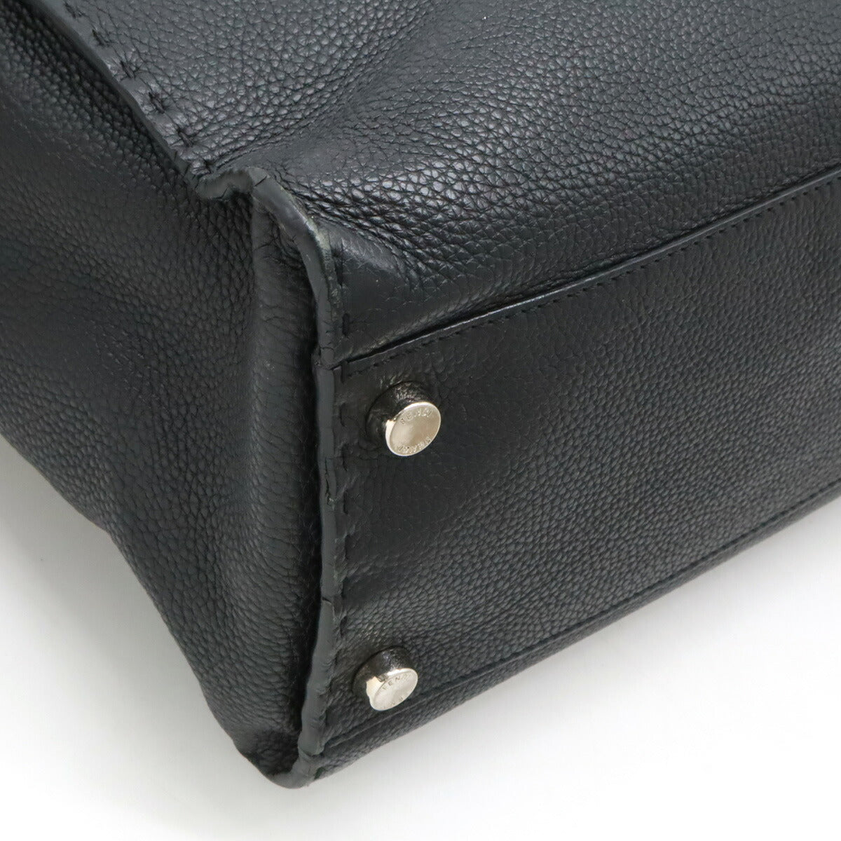 Fendi Peekaboo Sellaria 2Way Briefcase Handbag Leather Travel Bag