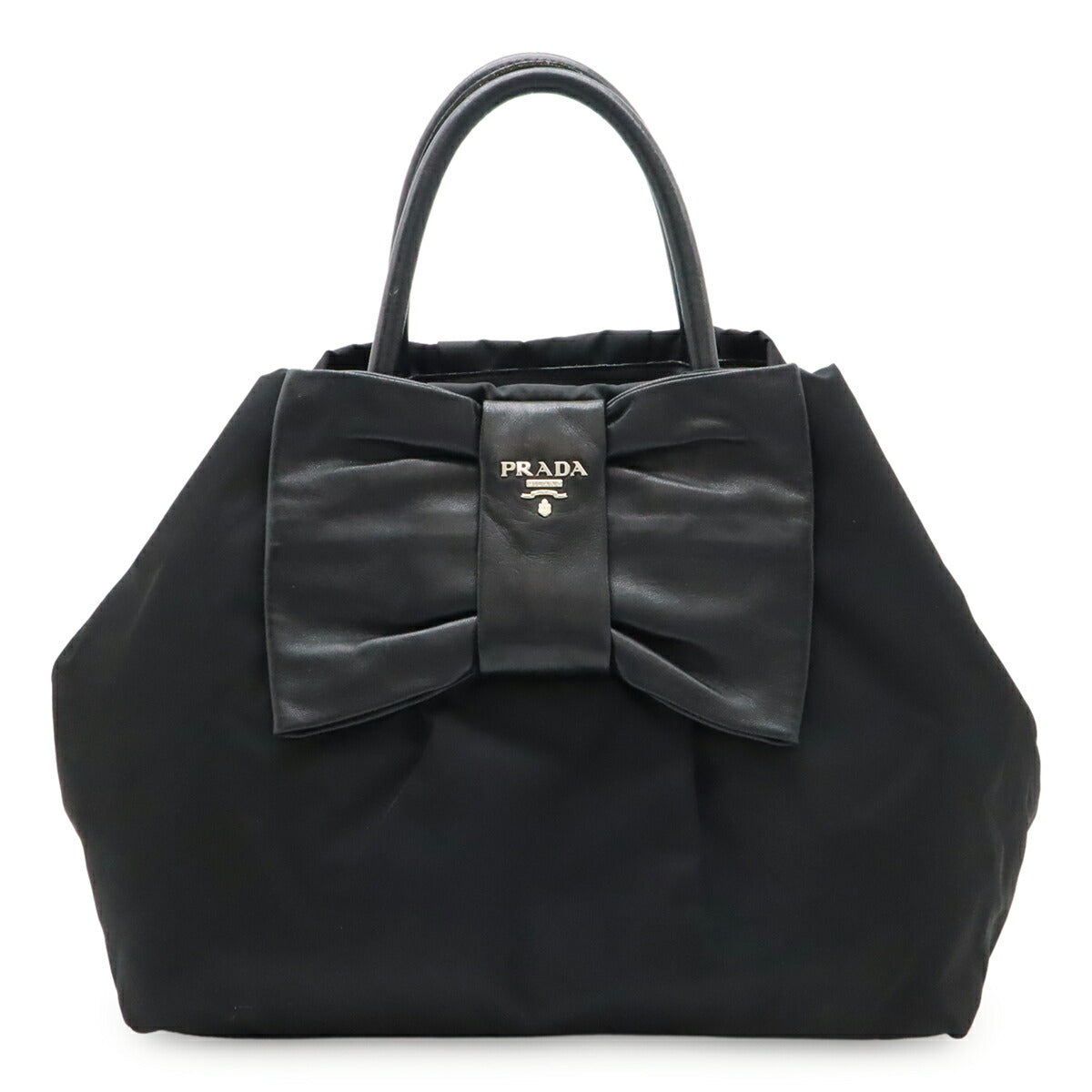 Prada Tote Bag Leather Nylon Leather Tote Bag