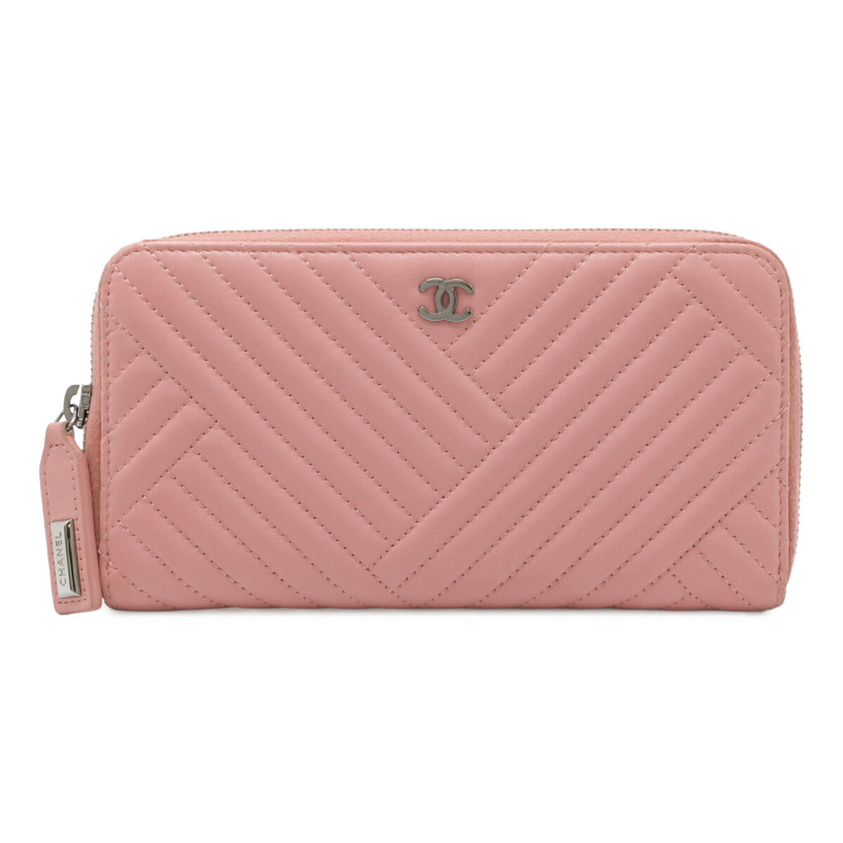 Chanel V Stitch Coco Mark Lambskin Long Wallet