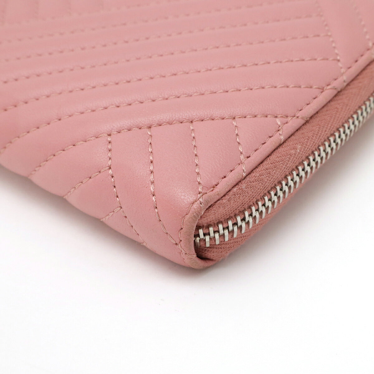 Chanel V Stitch Coco Mark Lambskin Long Wallet