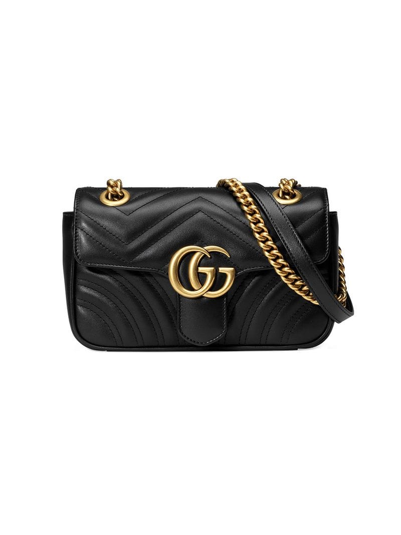 Gucci - GG Marmont matelassé mini bag - women - Calf Leather - One Size - Black
