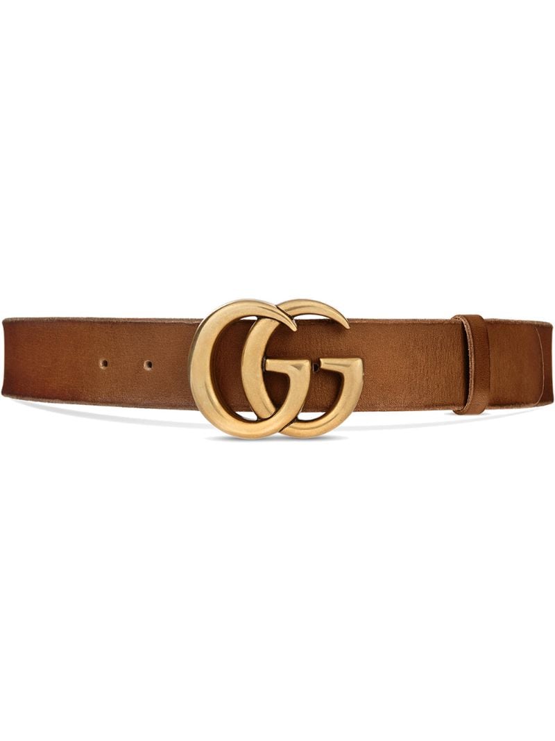 Gucci - double G buckle belt - women - metal/Leather - 65, 70, 75, 80, 90, 95, 100, 85 - Brown