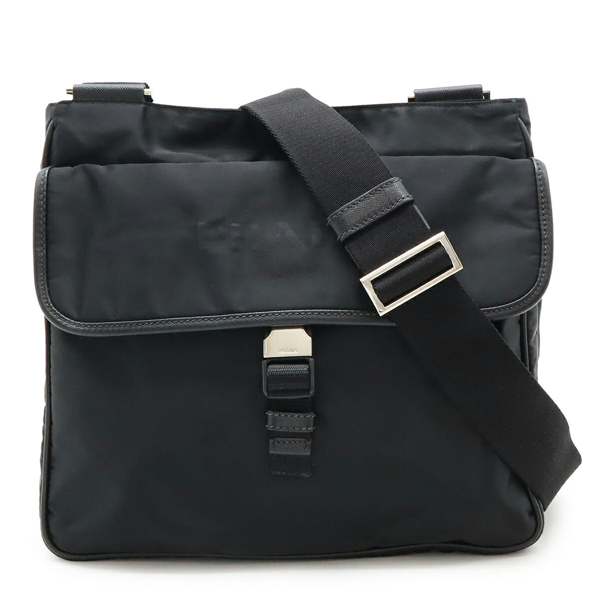 Prada Shoulder Bag Leather Nylon