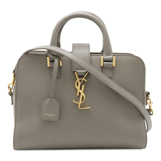YSL Saint Laurent Cabas 2Way Bag Leather Baby Travel Bag