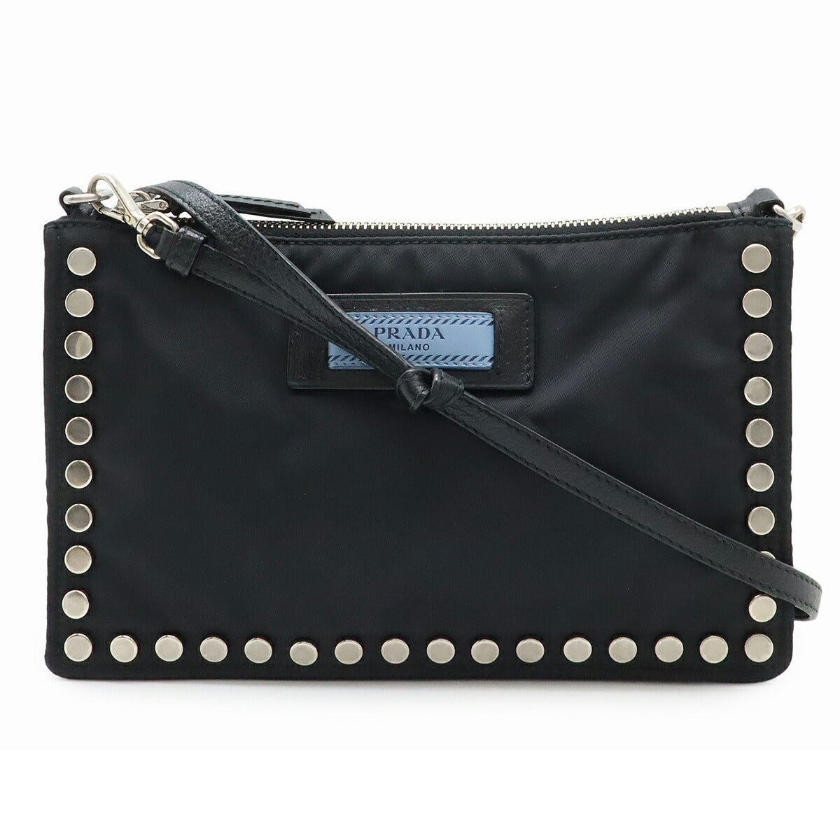 Prada 1Ne006 2Way Shoulder Bag Leather Nylon