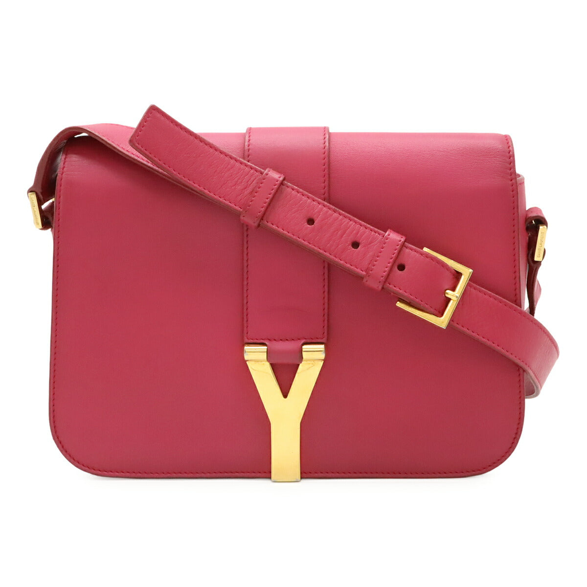 YSL Saint Laurent Paris Ligne Shoulder Bag Leather