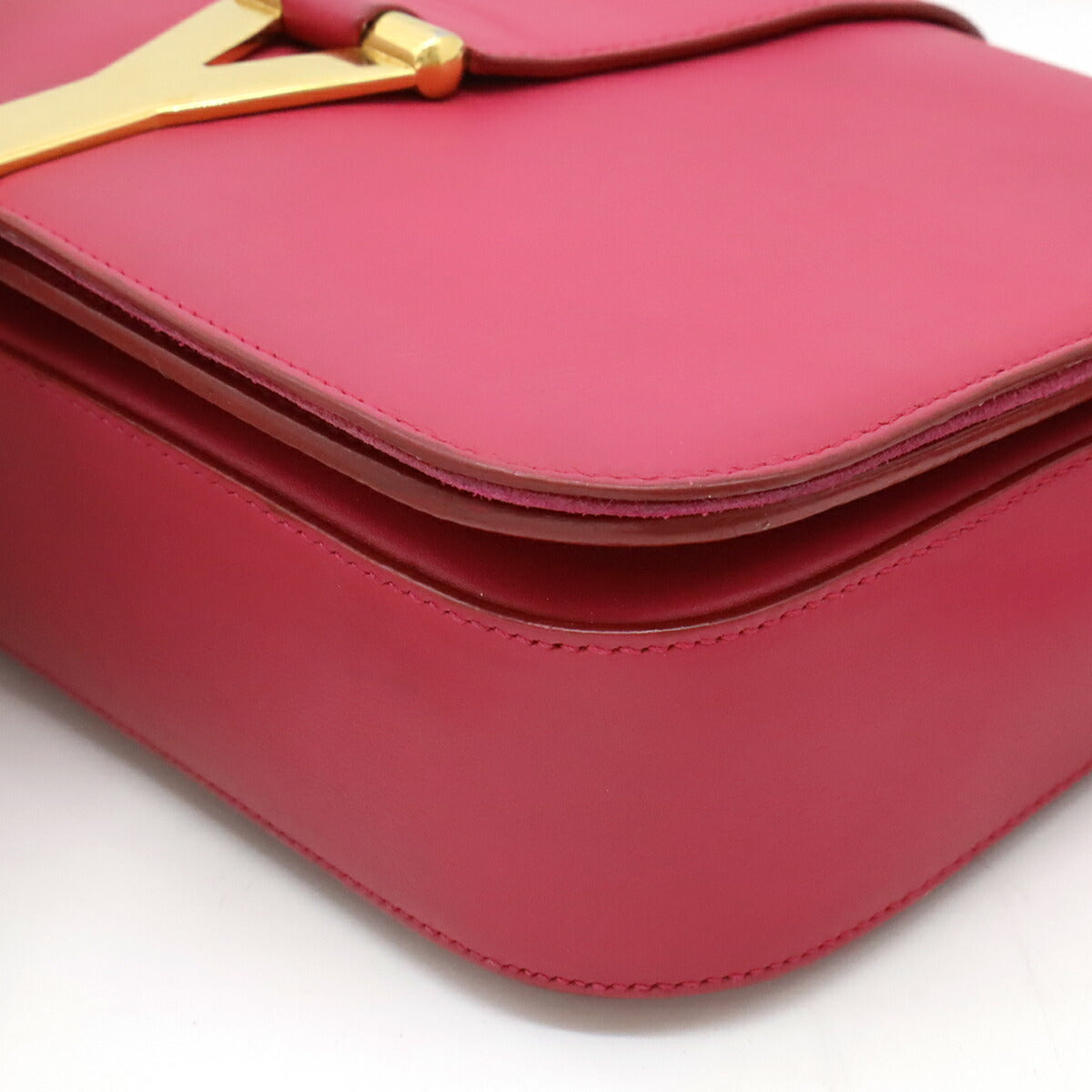 YSL Saint Laurent Paris Ligne Shoulder Bag Leather