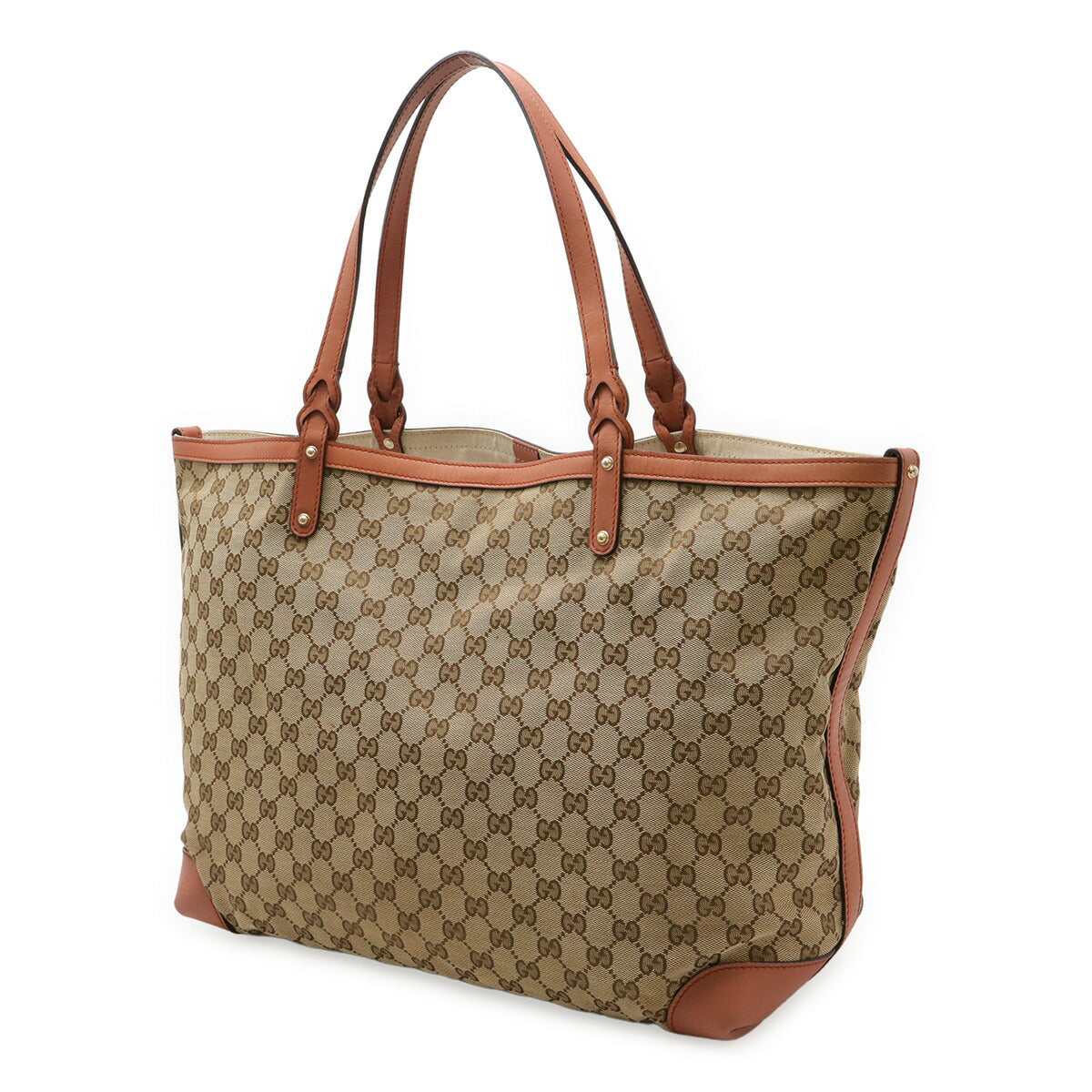 Gucci Craft 2Way Bag Leather Canvas Travel Bag