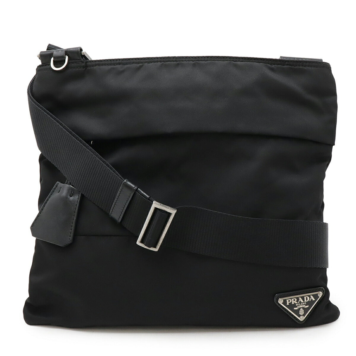 Prada Shoulder Bag Leather Nylon 4