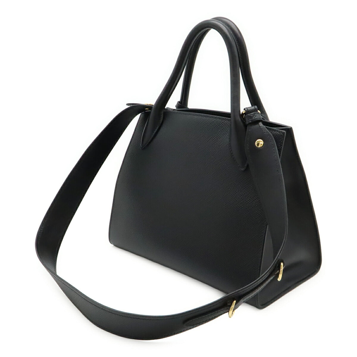 Prada Monochrome 2Way Bag Saffiano Travel Bag
