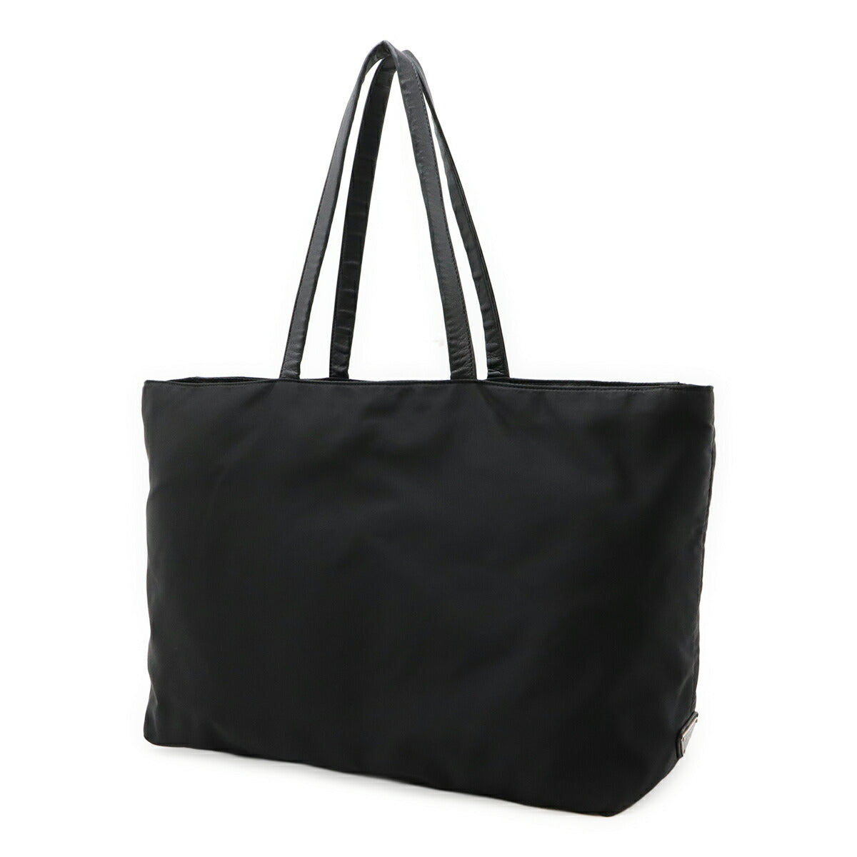 Prada 1Bg028 2Way Bag Leather Nylon Travel Bag