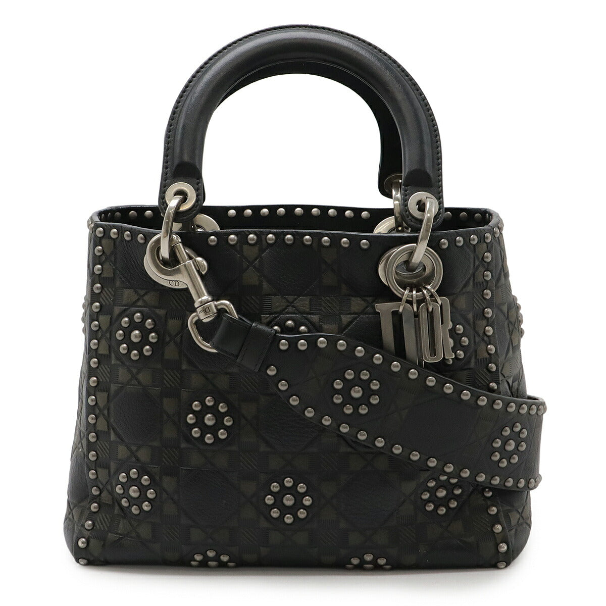 Dior Christian Lady Calfskin 2Way Bag Travel Bag