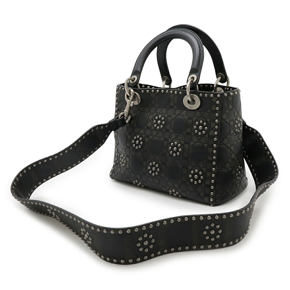 Dior Christian Lady Calfskin 2Way Bag Travel Bag