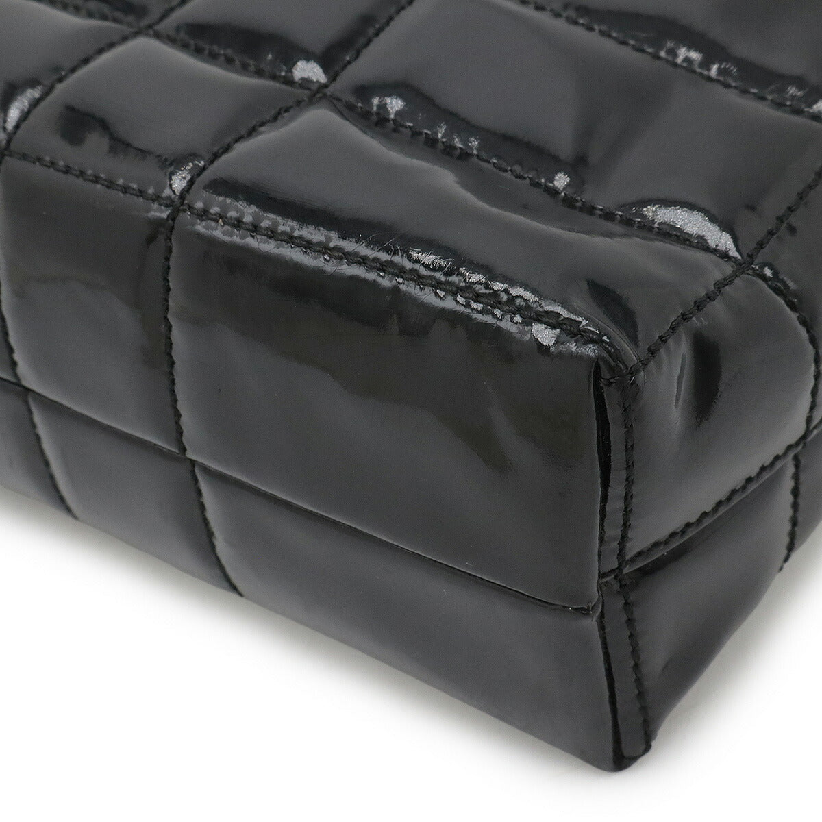 Chanel Choco Bar Patent Leather Shoulder Bag