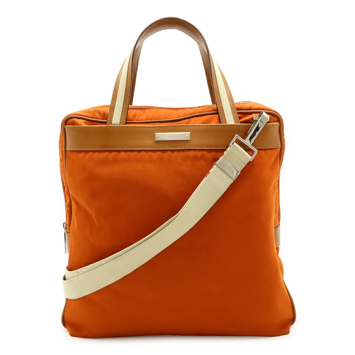 Gucci 2Way Tote Bag Leather Canvas Tote Bag