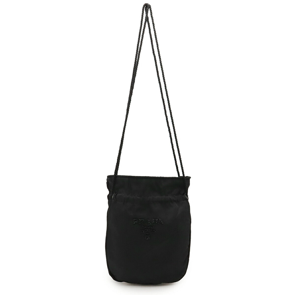 Prada Beads Shoulder Bag Nylon Logo Nylon Shoulder Bag