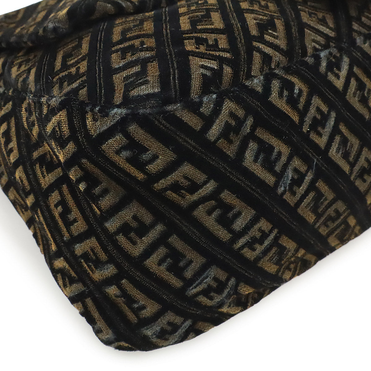Fendi Mamma Velour Enamel Shoulder Bag Bucket