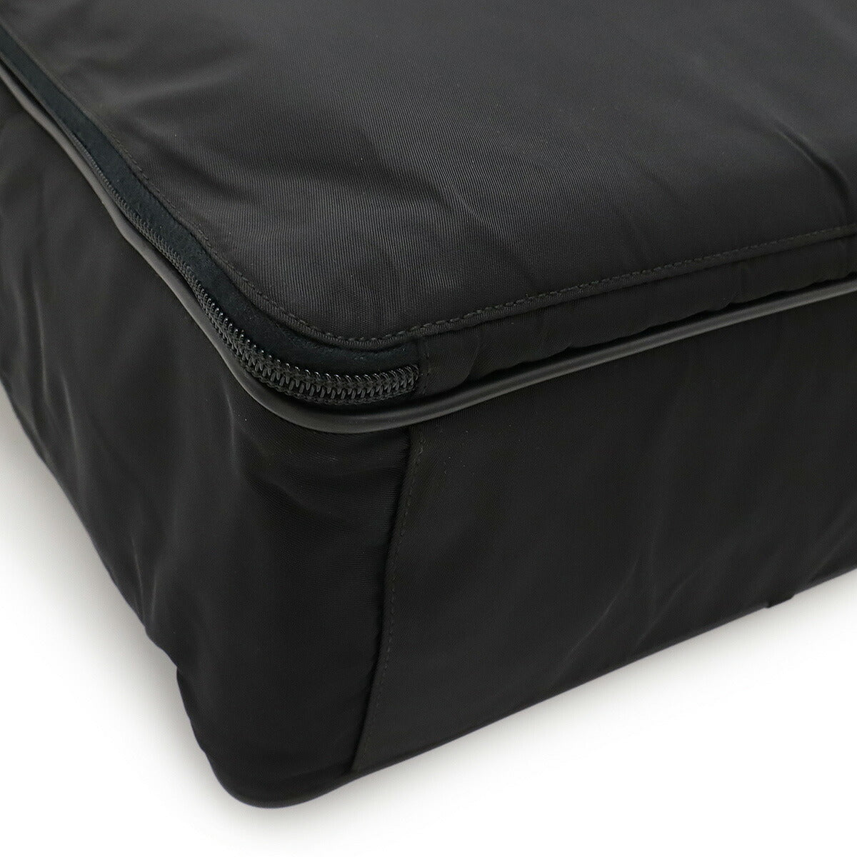 Prada 2Way Briefcase Handbag Leather Nylon Travel Bag