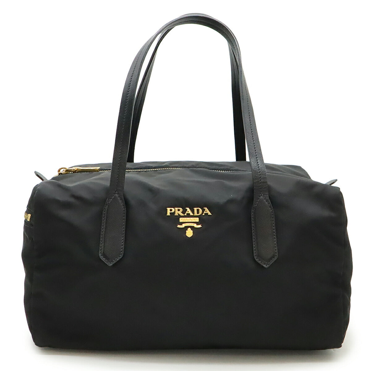 Prada Boston Bag Leather Nylon Travel Bag