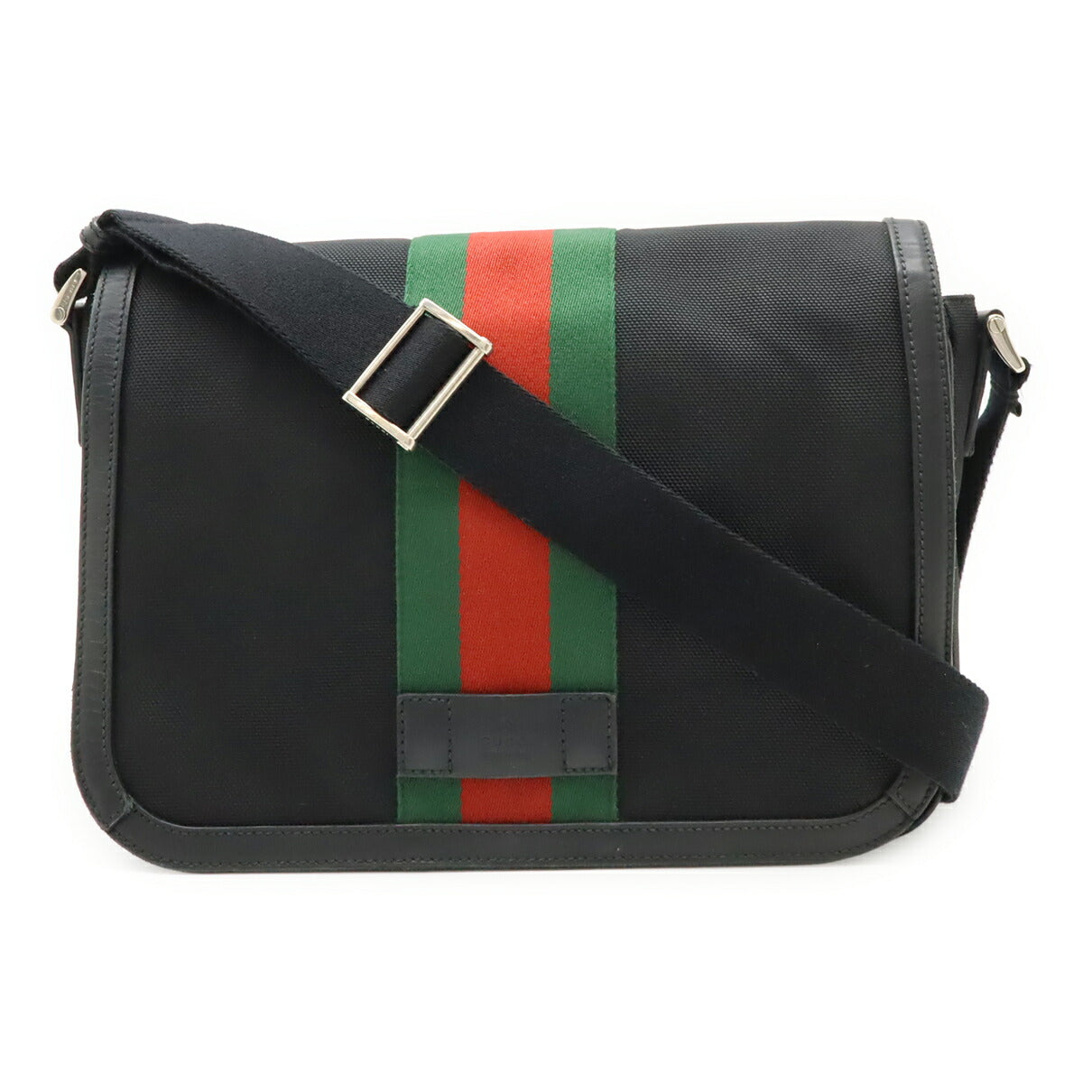 Gucci Web Stripe Shoulder Bag Canvas Nylon