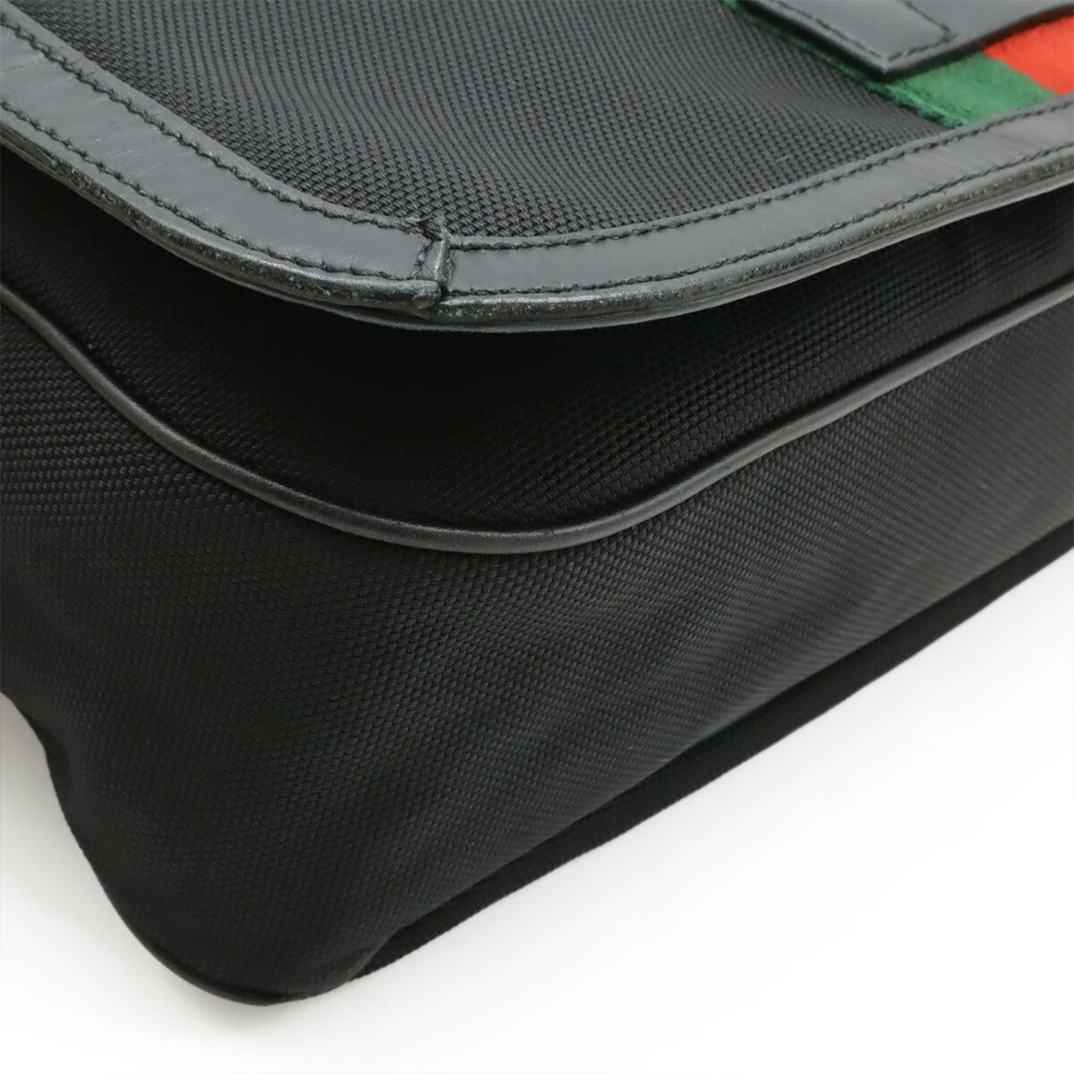 Gucci Web Stripe Shoulder Bag Canvas Nylon